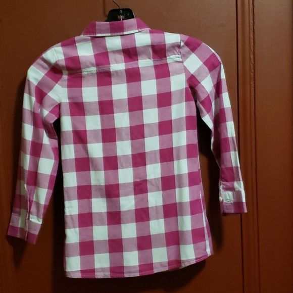 1989 PLACE PINK PLAID SHIRT SIZE5/6 S - Picture 2 of 8